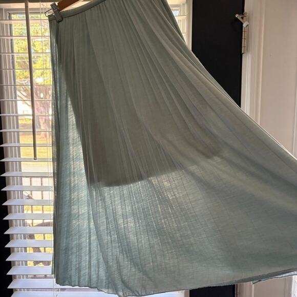 Vintage NW3 UK Midi Skirt Size 6 Midi Light Blue Flowy Soft Lined - Picture 12 of 12
